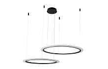 Люстра Crystal Lux MANZANA SP53W LED D600+800 BLACK - цена и фото